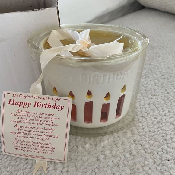 VINTAGE 2000 WAXCESSORIES FRIENDSHIP LIGHT HAPPY BIRTHDAY CANDLE HOLDER - Picture 2 of 9
